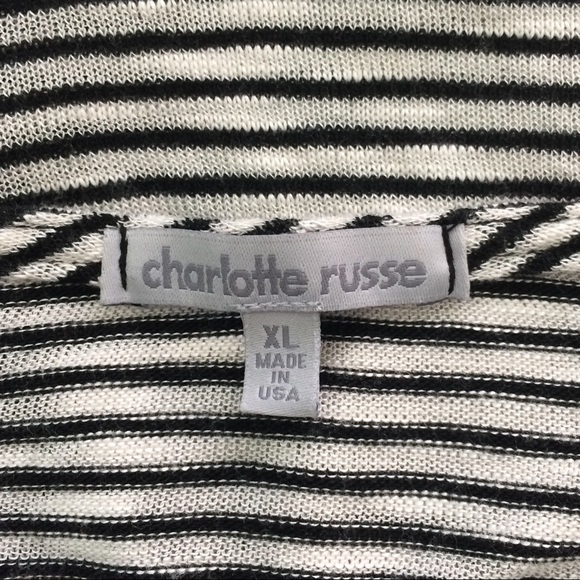Charlotte Russe Black White Stripe Backless XL - Picture 6 of 8